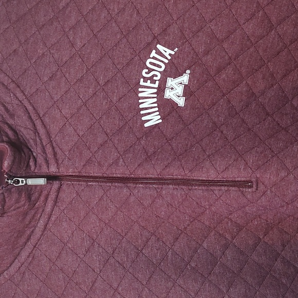 League 91 Quarter Zip Quilted Pullover Womens Minnesota Golden Gophers - XL - Picture 2 of 11